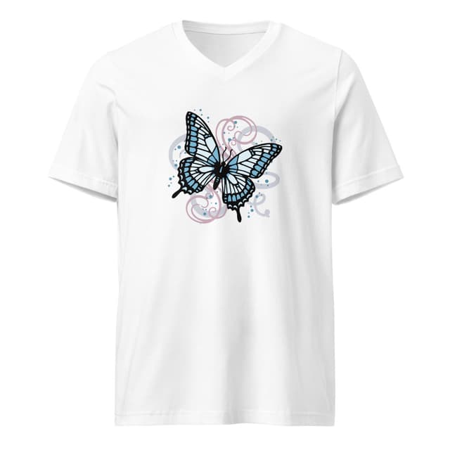 Blue Butterfly Sense TShirt V Style Women