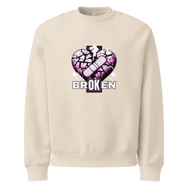 Broken Heart Oversized Sweatshirt Woman