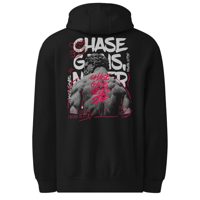 Chase Gains Never Stop Hoodie Bold Style Man