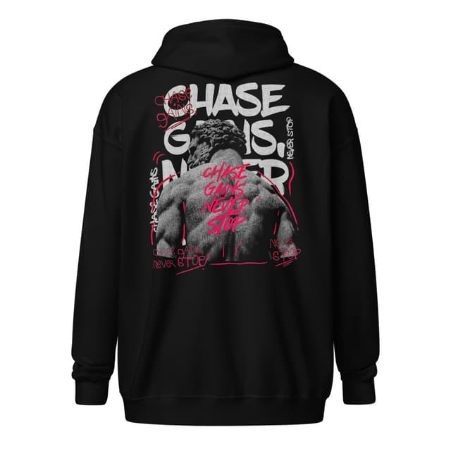 Chase Gains Never Stop Hoodie Zip Man