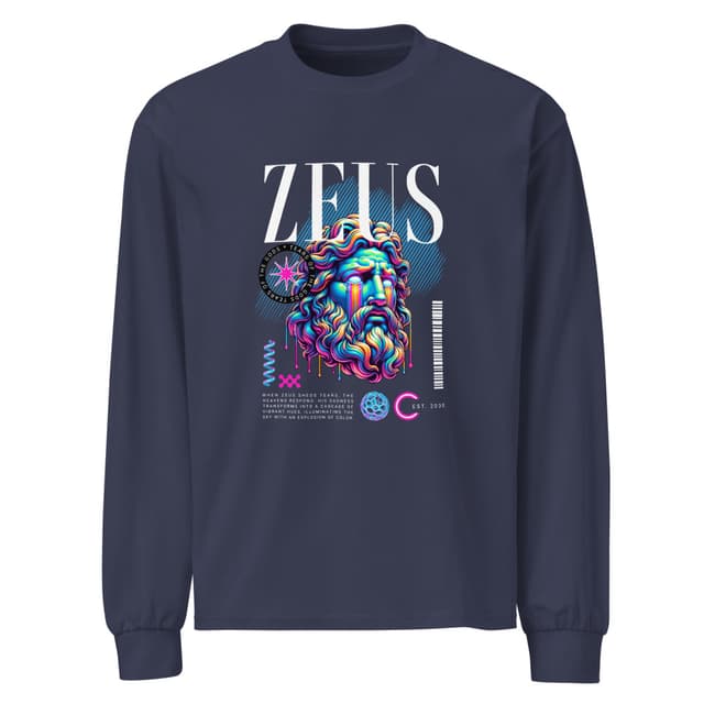 Łzy Zeusa TShirt Długi Rękaw Bold