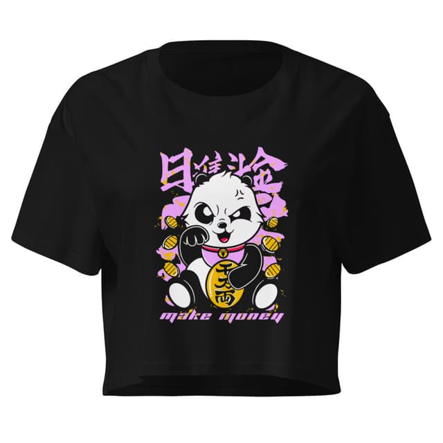 Panda Make Money Crop Top Donna