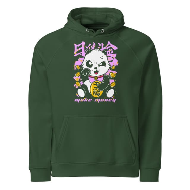 Panda Make Money Hoodie Eco Woman