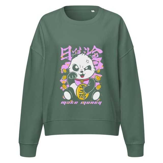 Panda Make Money Sweatshirt Eco Woman