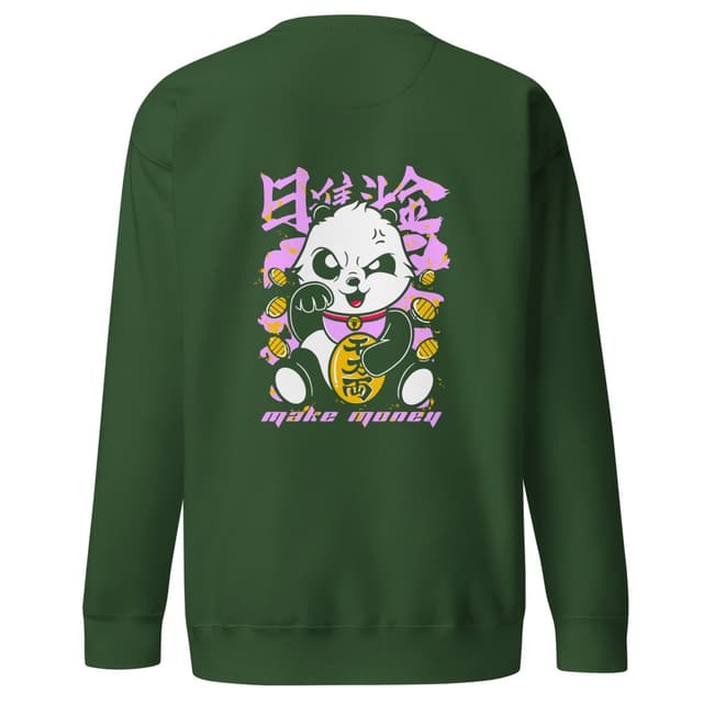 Panda Make Money Sweatshirt Premium Woman