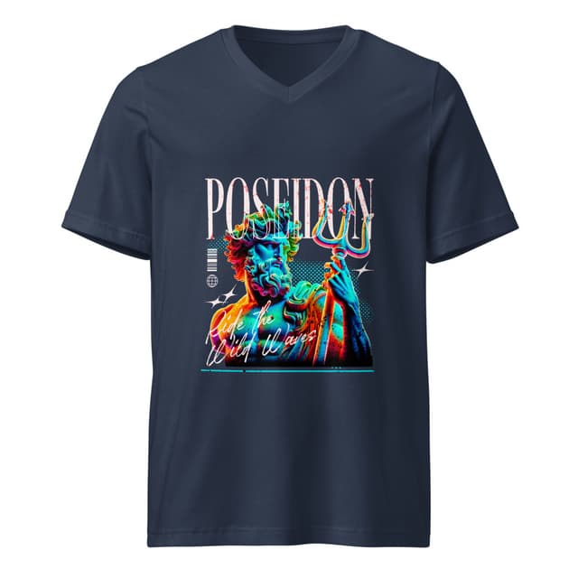 Poseidon Waves T-Shirt V Style Man