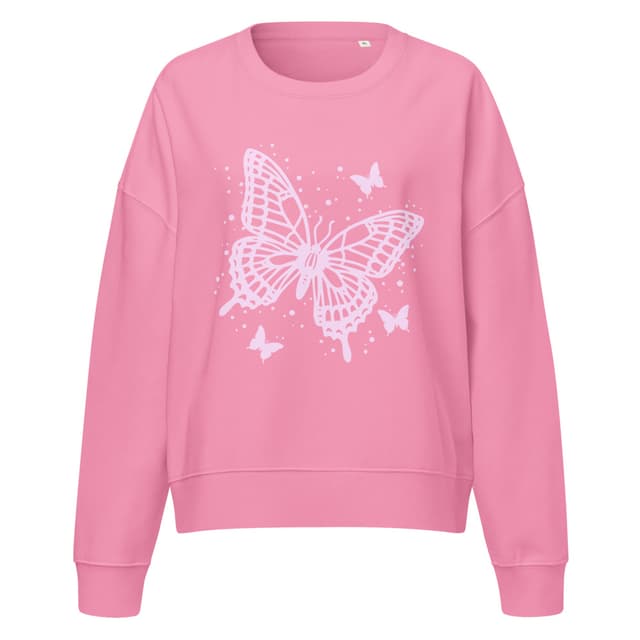 Stencil Butterfly Sweatshirt Eco Women