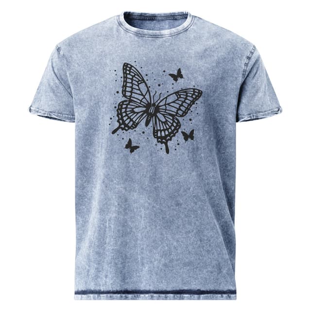 Stencil Butterfly TShirt Jeans Women