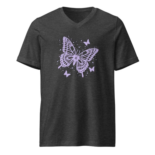 Stencil Butterfly TShirt V Style Women