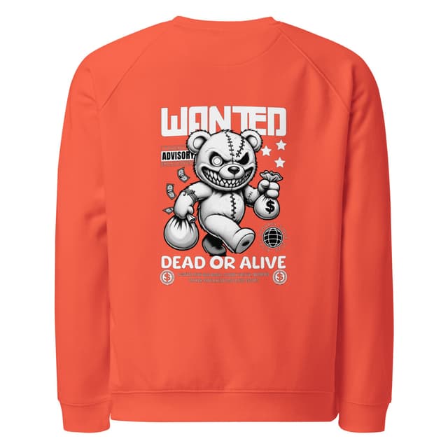 Teddy Bear Bandit Sweatshirt Eco Style Man