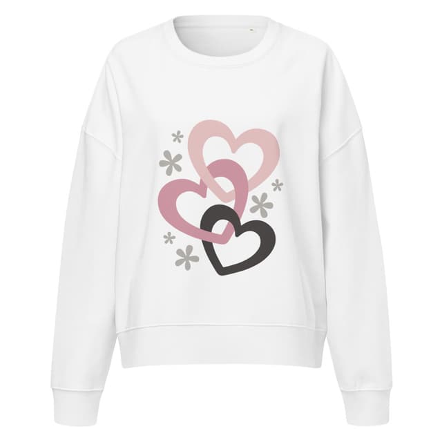 Triple Hearts Eco Sweatshirt for Women